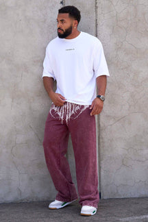 The "Necromancer" Gothic-Print Baggy Sweatpants