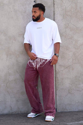 The "Necromancer" Gothic-Print Baggy Sweatpants