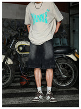 Washed Reverse Jorts Mens Casual Denim Shorts