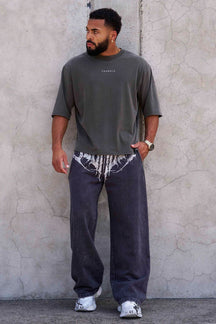 The "Necromancer" Gothic-Print Baggy Sweatpants