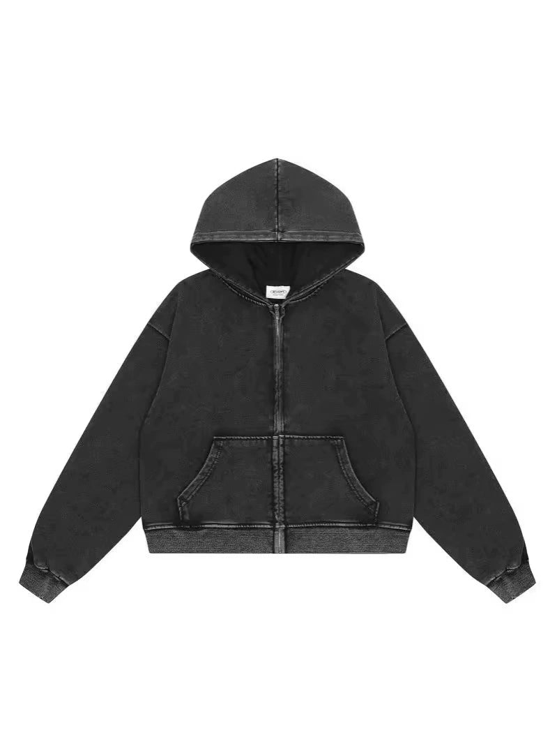 Deluxe Washed Zip-Up Hoodie