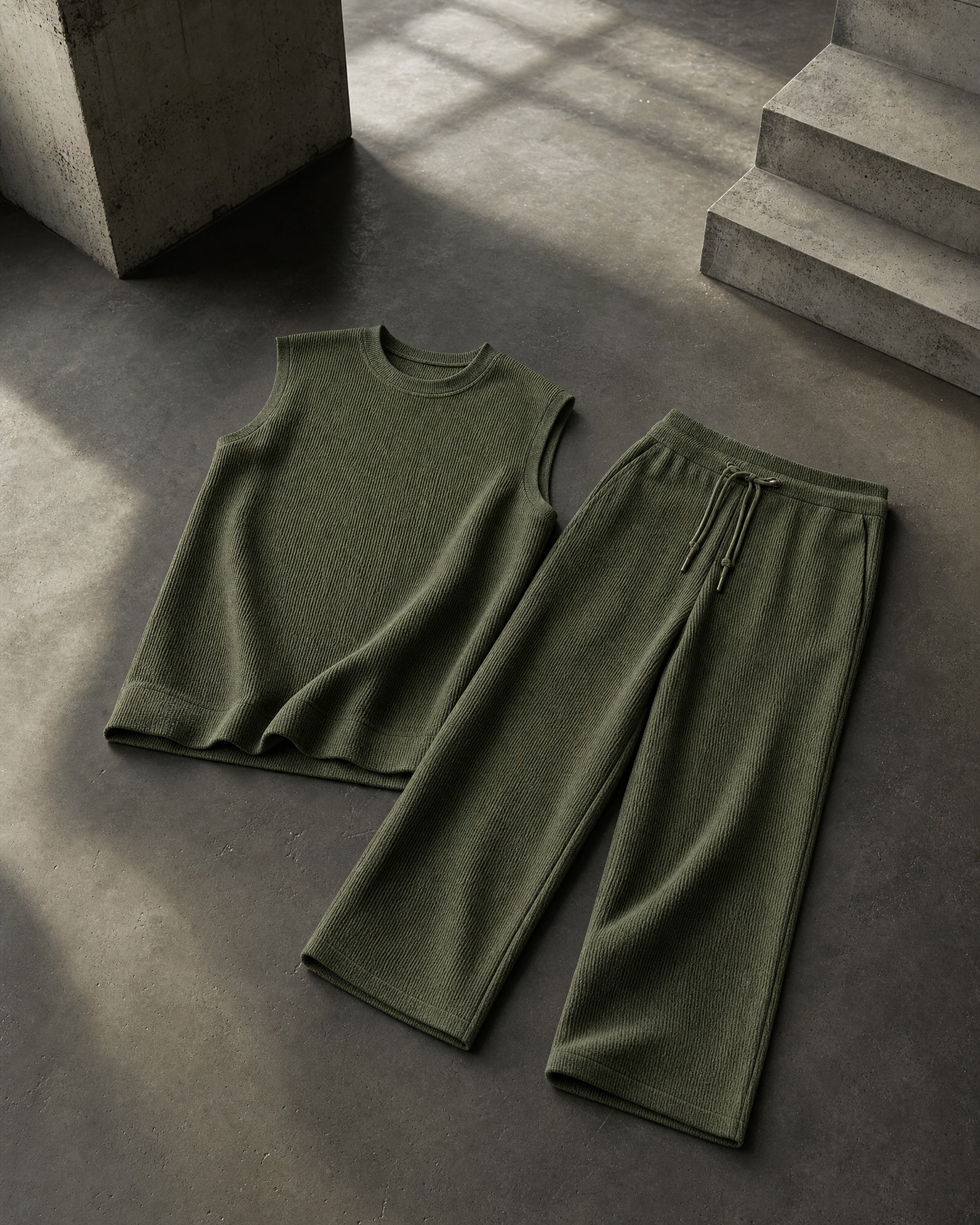 THE "HAMPTONS" JACQUARD TANK & TROUSER SET | BREATHE-TEX & FLUID DRAPE
