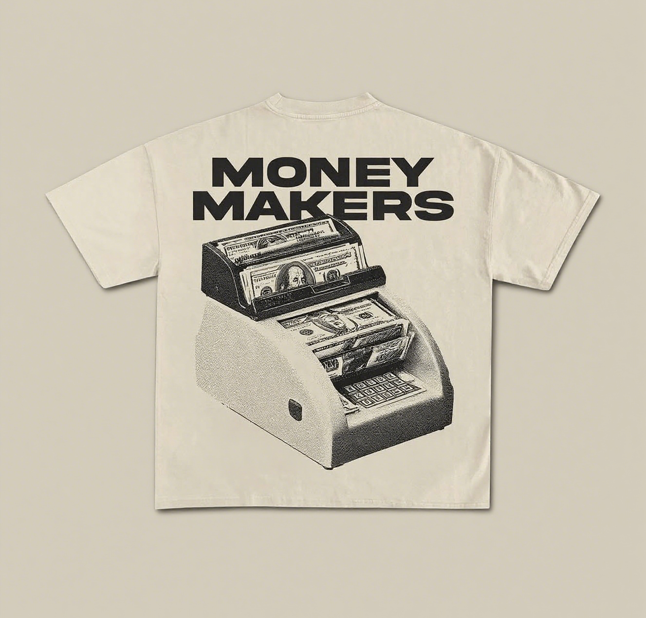 Money Maker Print Short Sleeve T-shirt