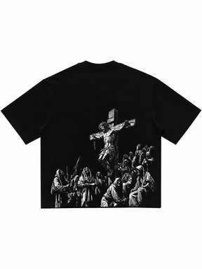 Jesus Print Oversized Tee