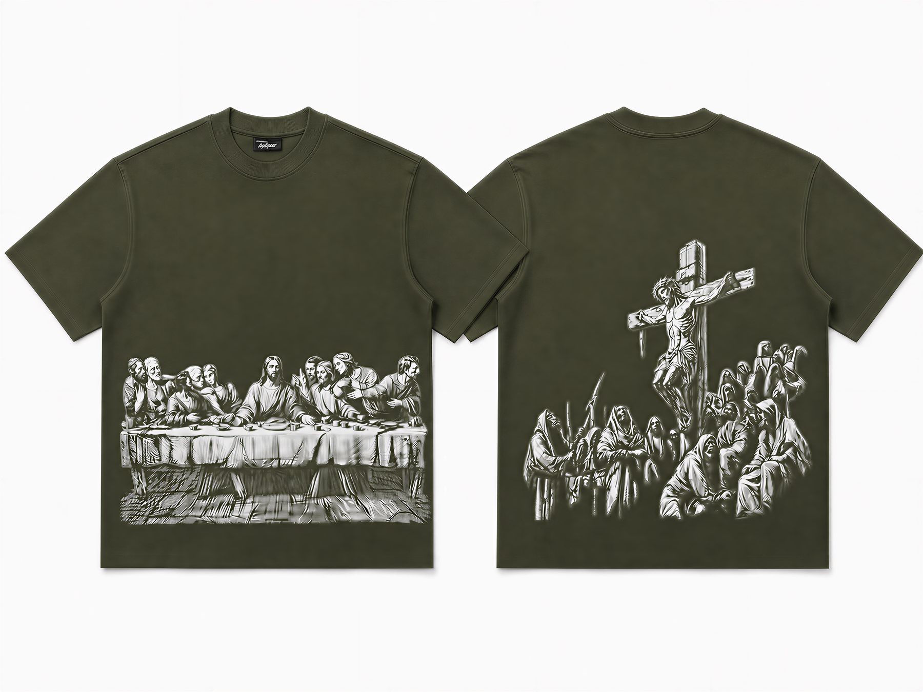 Jesus Print Oversized Tee