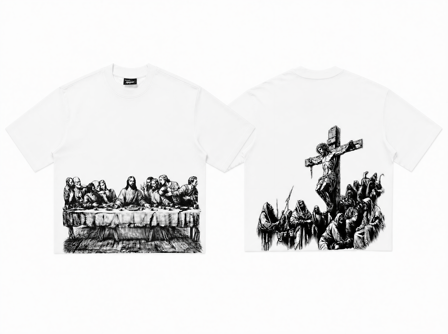 Jesus Print Oversized Tee