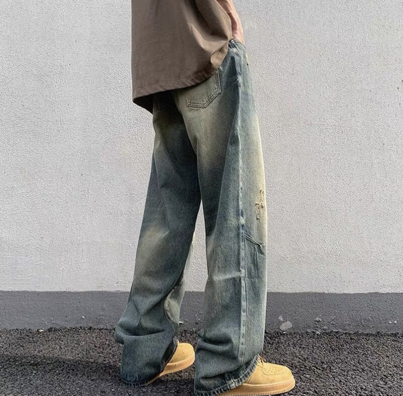 vintage old-school street-style gradient jeans