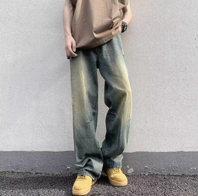 vintage old-school street-style gradient jeans