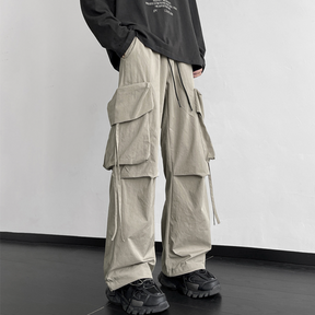 VIBE outdoor functional loose-fitting cargo pants with cuffed ankles