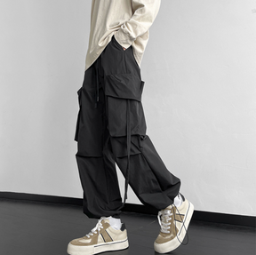 VIBE outdoor functional loose-fitting cargo pants with cuffed ankles