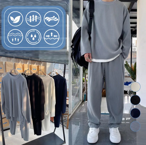 Men’s Loose Fashionable Long Sleeve 2-piece Set