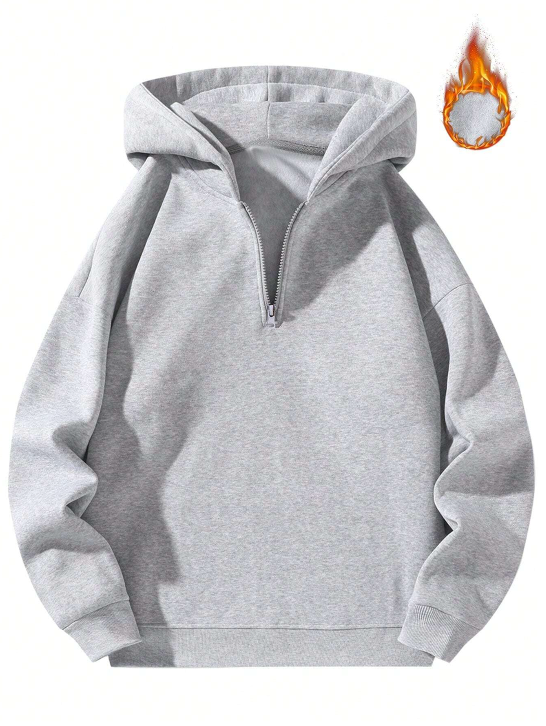 Men's Solid Color Half Zipper Sports Hoodie Gym Clothes Men Essentials Hoodie