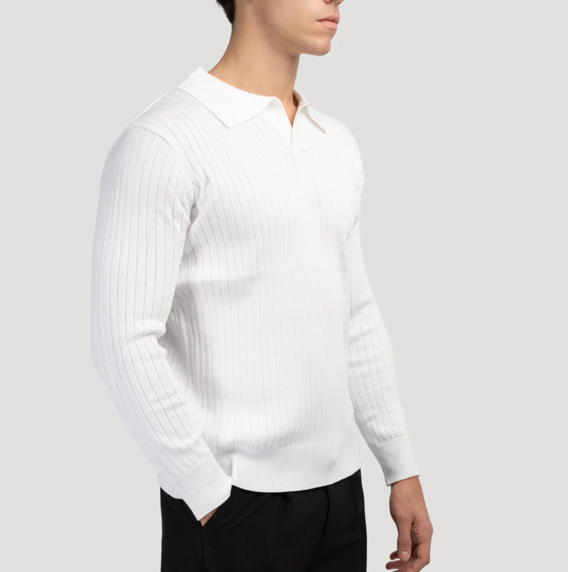 LONG SLEEVE V-NECK POLO