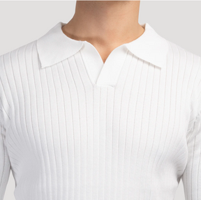 LONG SLEEVE V-NECK POLO