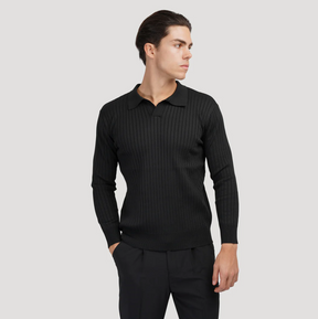 LONG SLEEVE V-NECK POLO