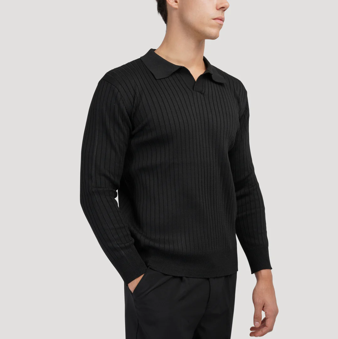 LONG SLEEVE V-NECK POLO