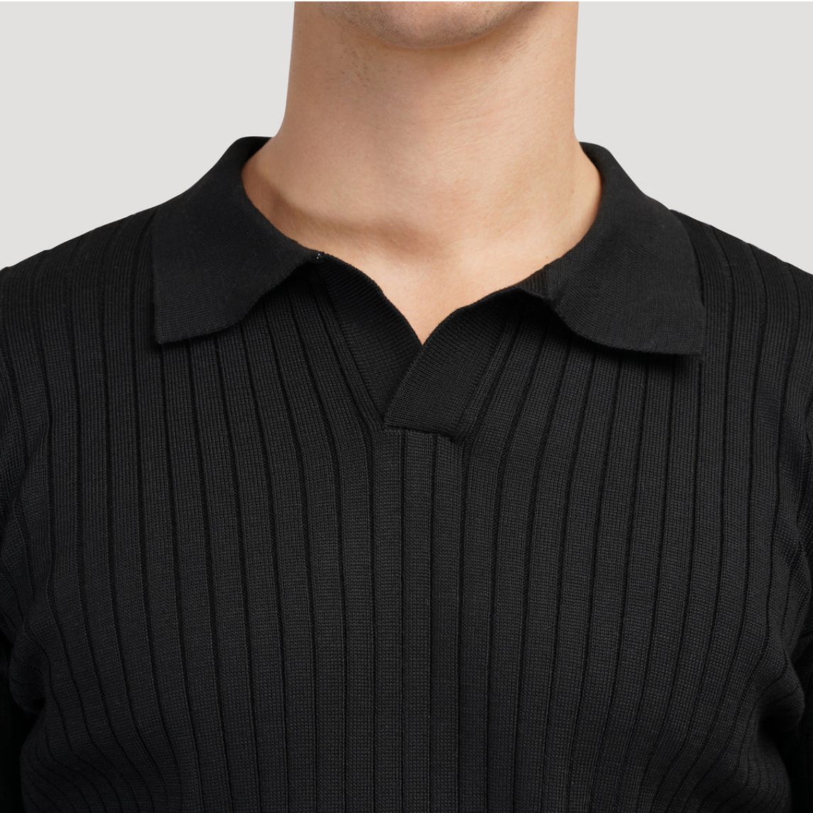 LONG SLEEVE V-NECK POLO