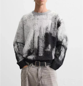 Embroidered Abstract Sweater