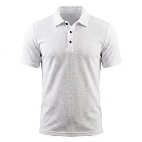 The "Riviera" Textured Knit Polo 丨Breathable Micro-Waffle Comfort