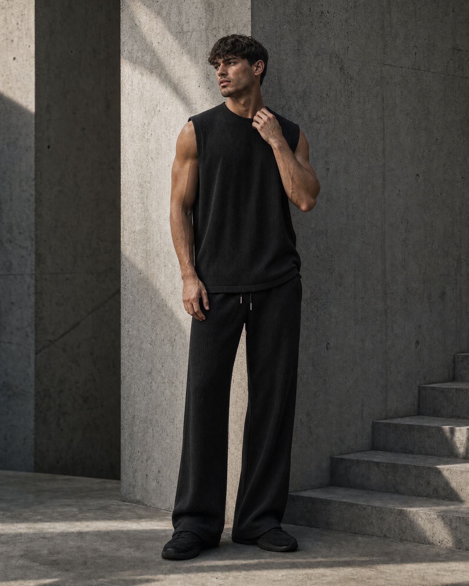 THE "HAMPTONS" JACQUARD TANK & TROUSER SET | BREATHE-TEX & FLUID DRAPE