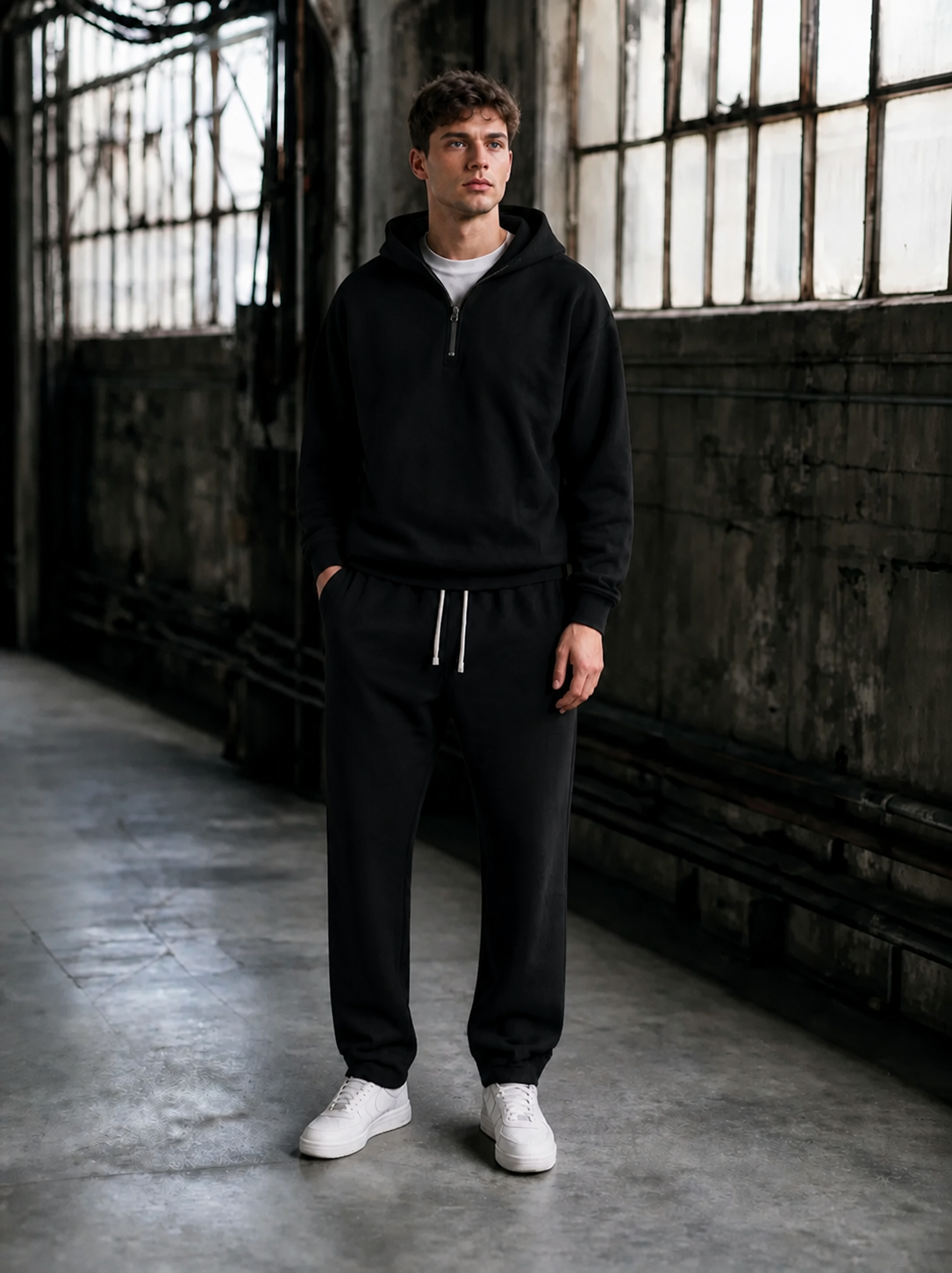 THE "NOMAD" HALF-ZIP STREETWEAR SET | HEAVYWEIGHT FLEECE & BAGGY FIT