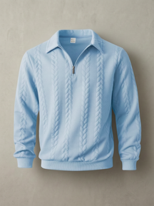 The "Aspen" Cable-Knit Half-Zip
