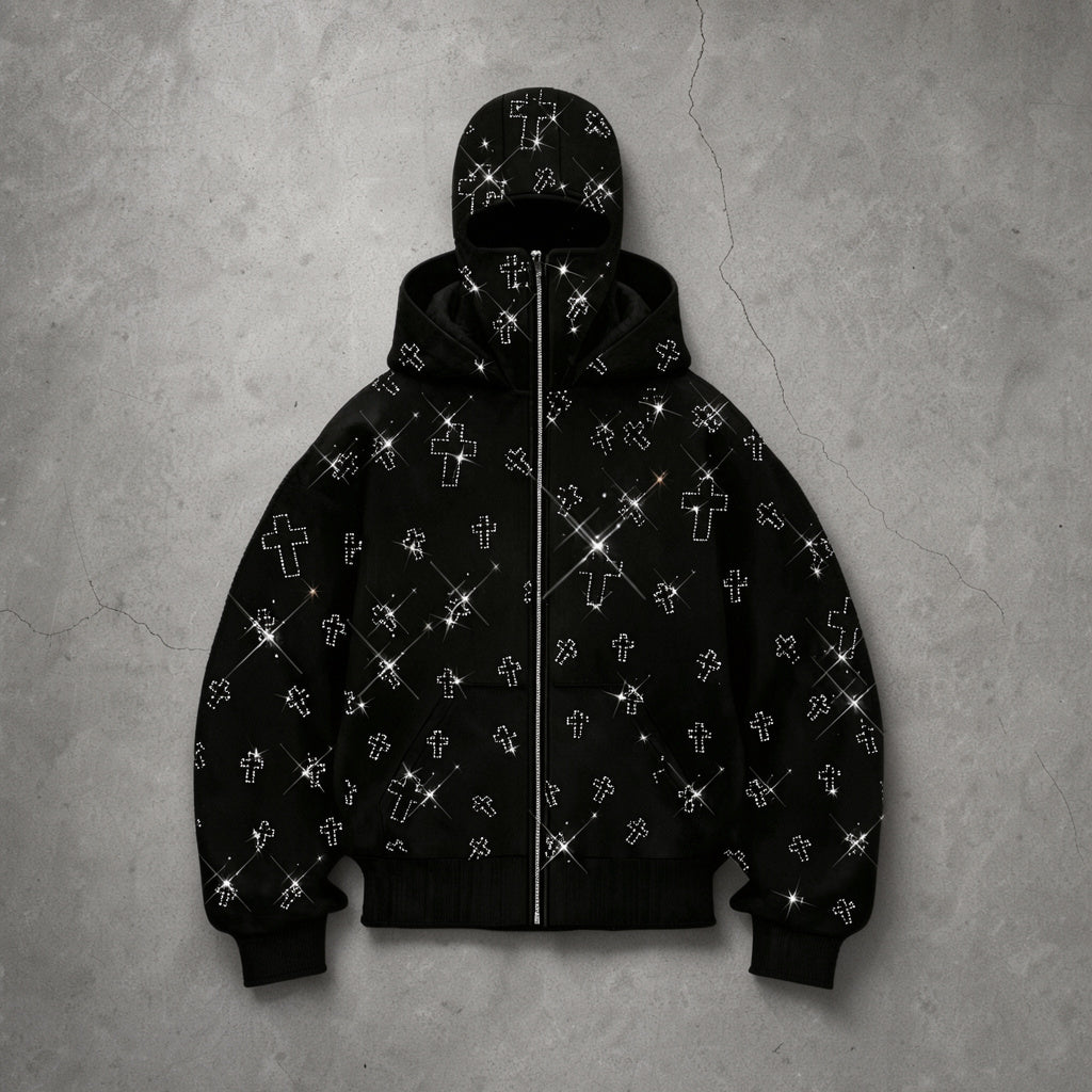 The "Apocalypse" Rhinestone Balaclava Hoodie