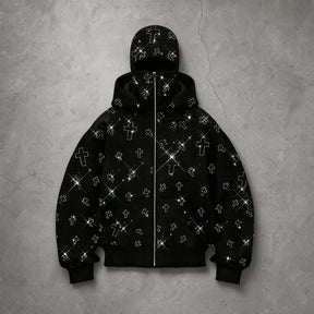 The "Apocalypse" Rhinestone Balaclava Hoodie