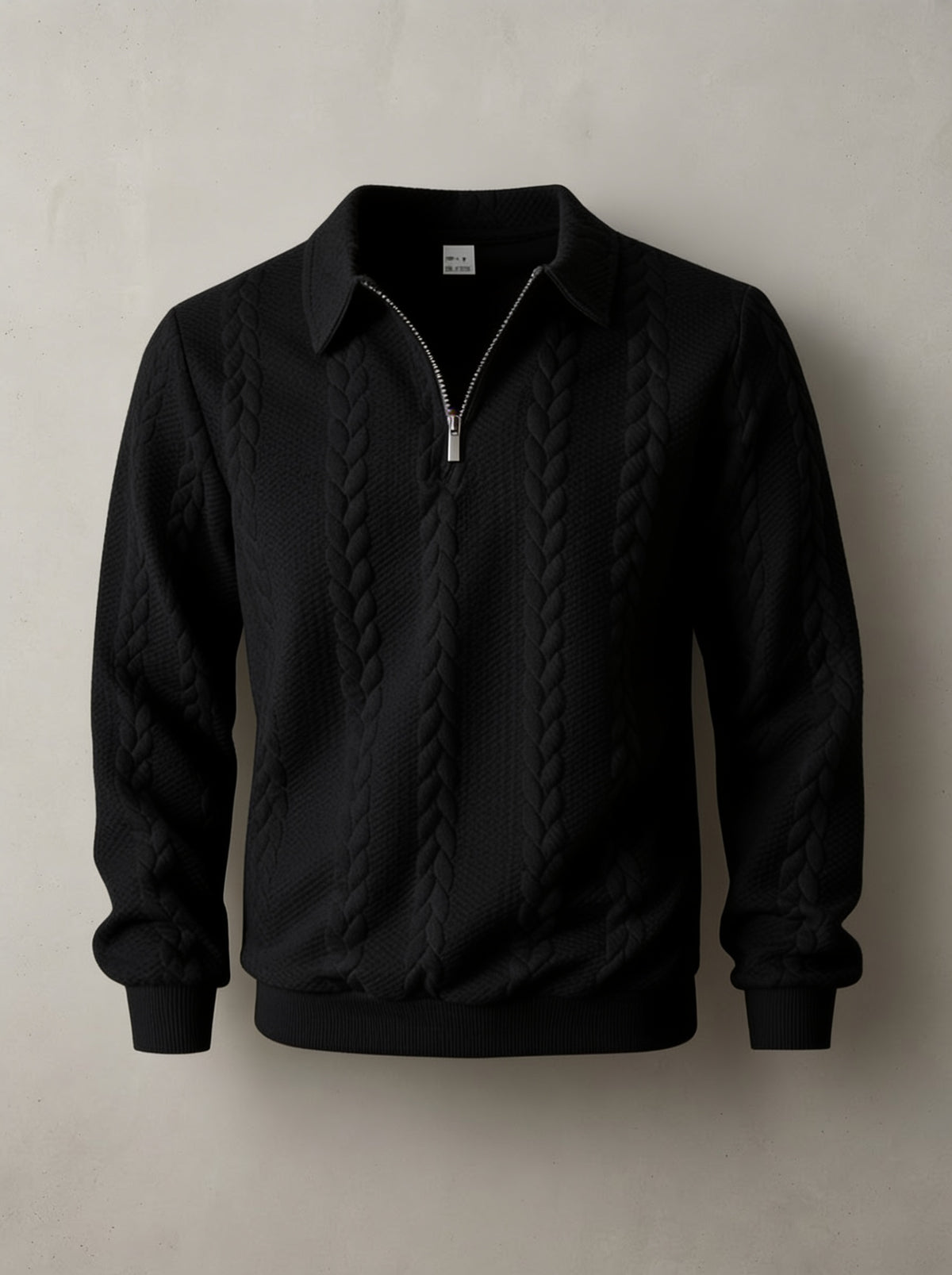 The "Aspen" Cable-Knit Half-Zip