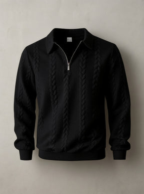 The "Aspen" Cable-Knit Half-Zip