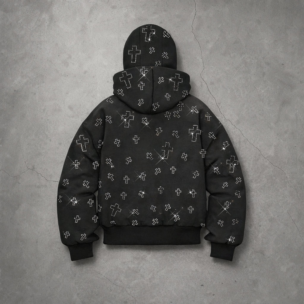The "Apocalypse" Rhinestone Balaclava Hoodie