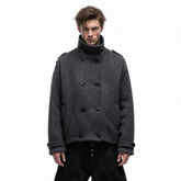 The "Brutalist" Structural Wool-Blend Jacket
