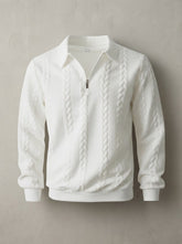 The "Aspen" Cable-Knit Half-Zip