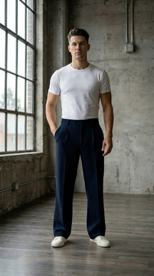 The "Lattice" Waffle-Knit Trouser | Heavyweight Comfort Straight-Leg
