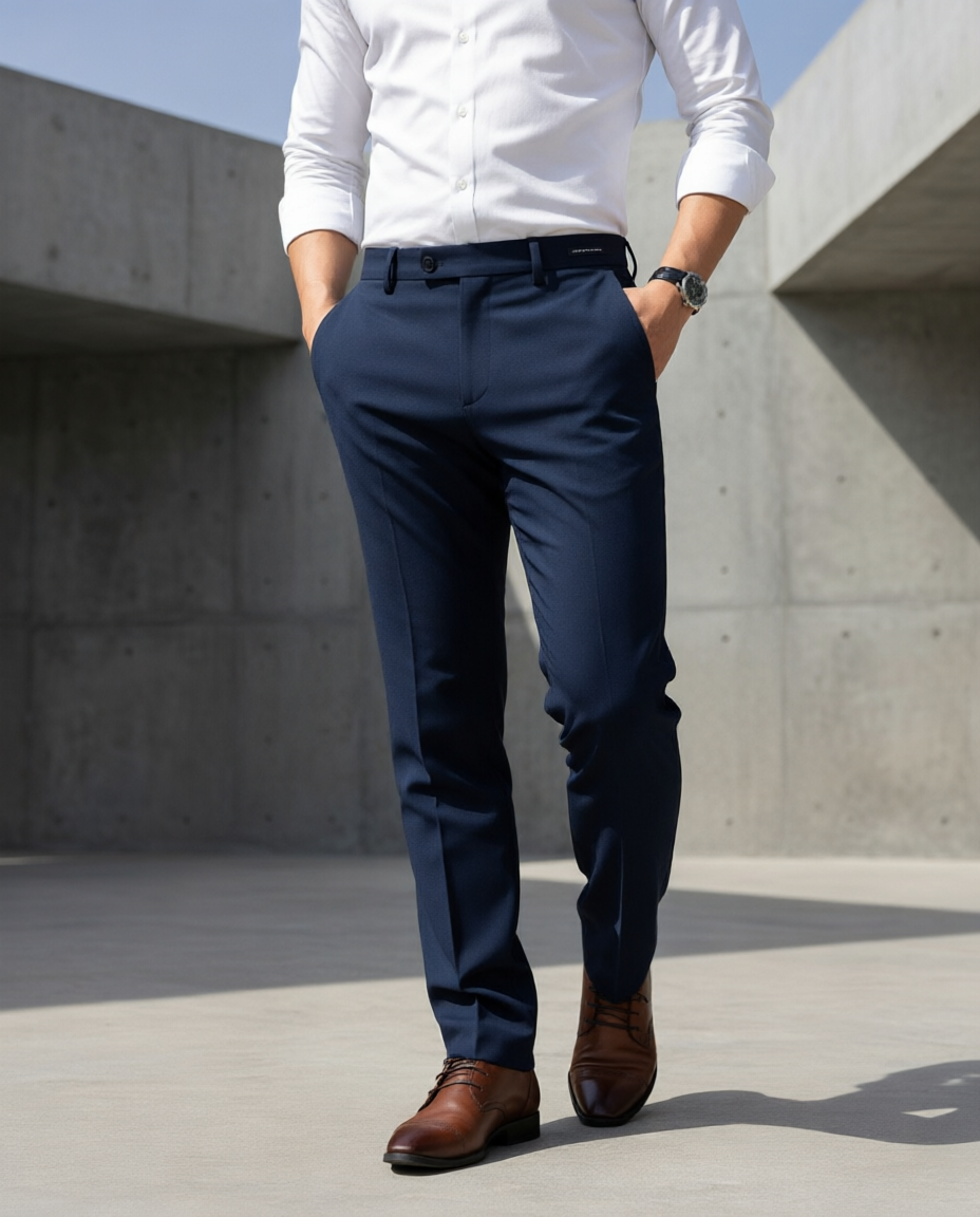 The "Infinite" Performance Trouser | 360° Hyper-Stretch & Zero-Iron