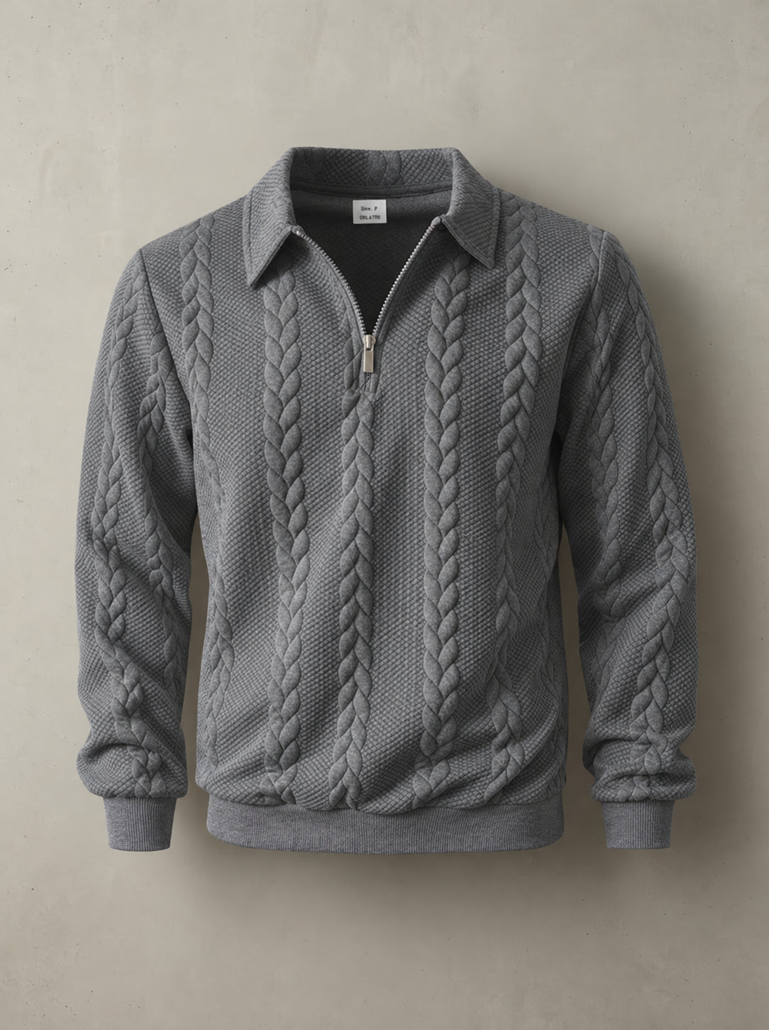 The "Aspen" Cable-Knit Half-Zip