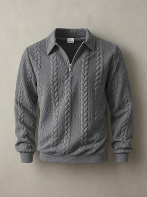 The "Aspen" Cable-Knit Half-Zip