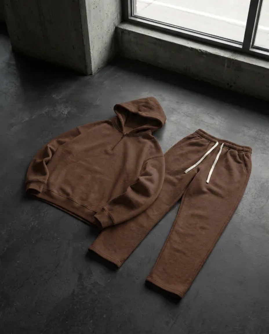 THE "NOMAD" HALF-ZIP STREETWEAR SET | HEAVYWEIGHT FLEECE & BAGGY FIT