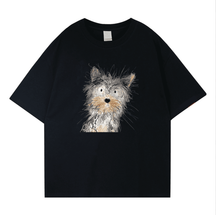 Scribble Puppy Print Short Sleeve T-shirt