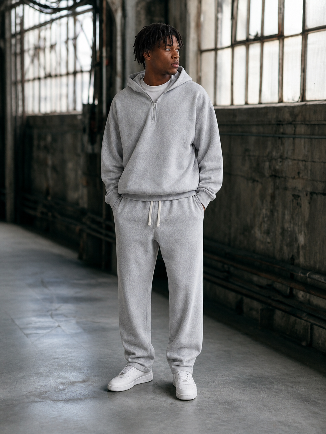 THE "NOMAD" HALF-ZIP STREETWEAR SET | HEAVYWEIGHT FLEECE & BAGGY FIT
