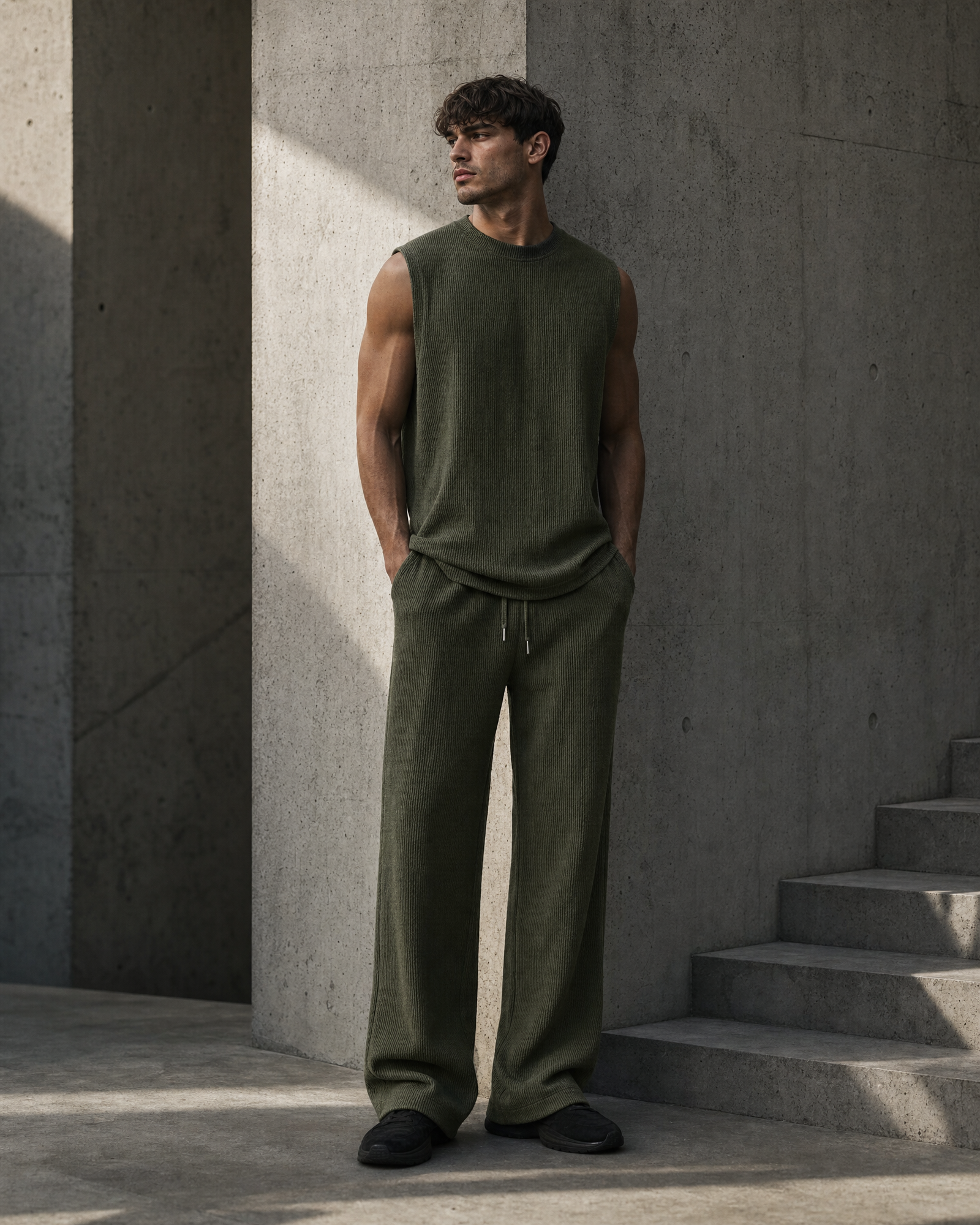 THE "HAMPTONS" JACQUARD TANK & TROUSER SET | BREATHE-TEX & FLUID DRAPE