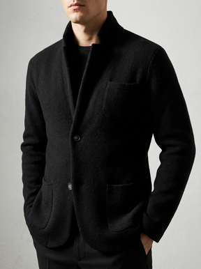 Executive Stand-Collar Blazer