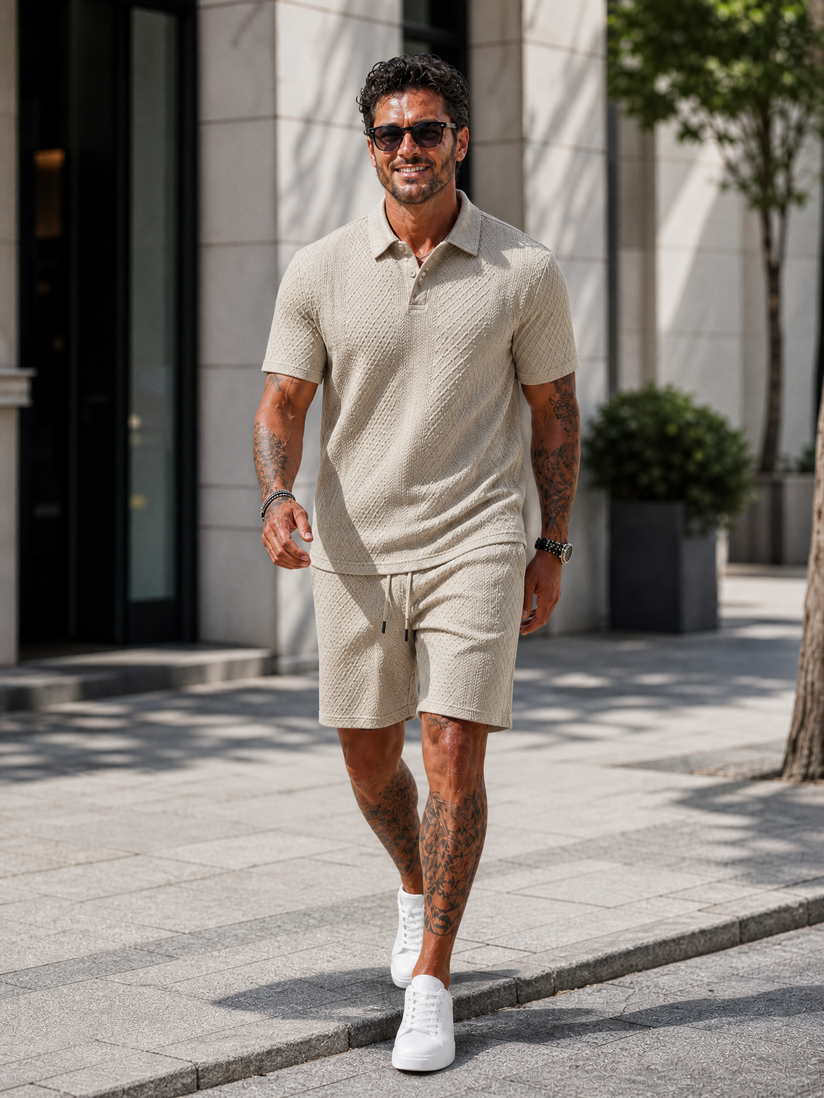 The "Como" Waffle Resort Set | Comfort Stretch & Zero-Iron