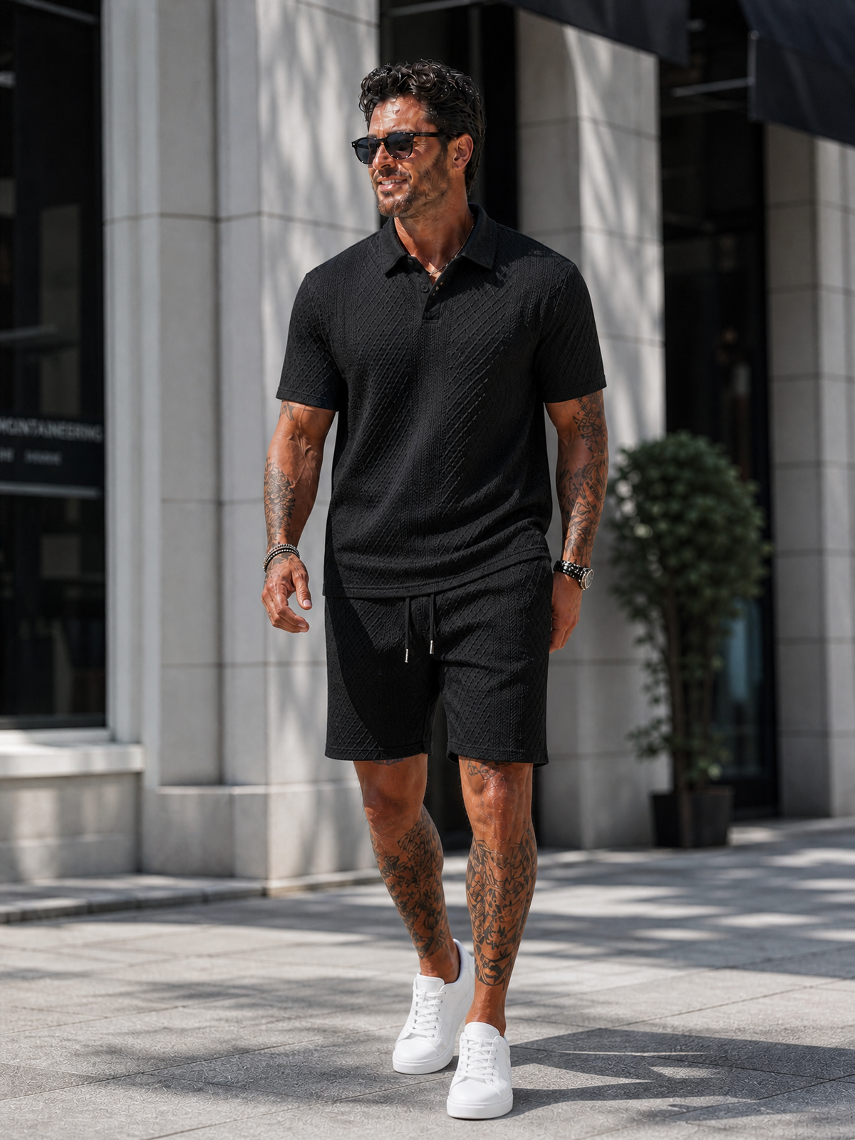 The "Como" Waffle Resort Set | Comfort Stretch & Zero-Iron