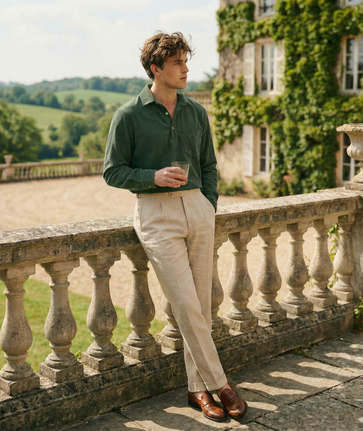 The "Heritage" Corduroy Polo | Premium Ribbed Long Sleeve