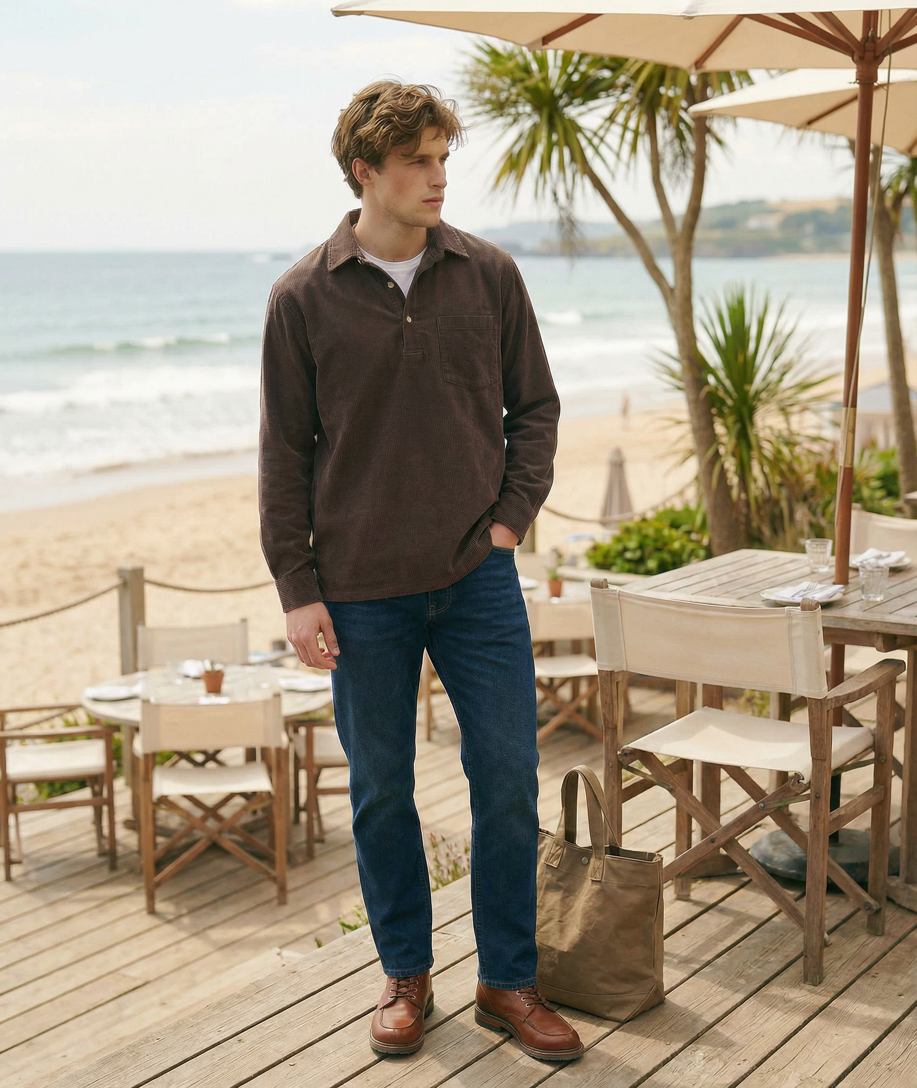 The "Heritage" Corduroy Polo | Premium Ribbed Long Sleeve